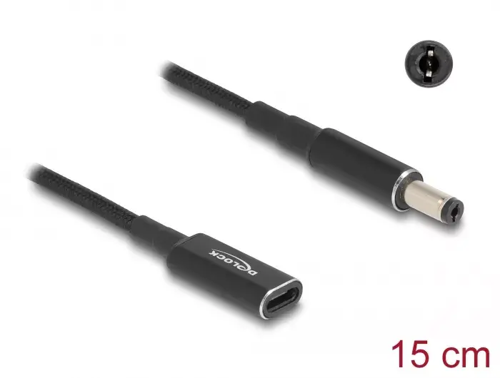 DeLOCK Adapter Cable USB Type-C Female to 5.5 x 2.1 mm Male Photo 3