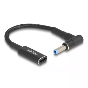 Adapter cable DeLOCK USB Type-C female to HP 4.5 x 3.0 mm male 90° angled 15 cm