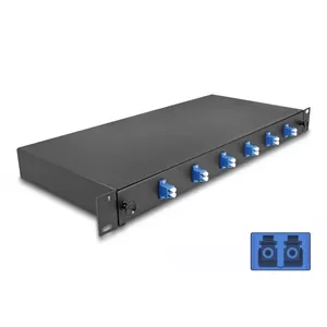 Fibre optic splice enclosure DeLOCK 66997 Black Metal 482x220 mm