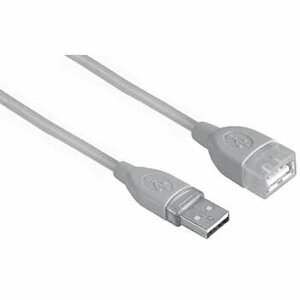 Hama USB Extension Cable A-Plug - A-Socket, 0.25 m USB kabelis 0,25 m USB A Pelēks