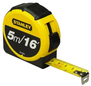 Tape Measure STANLEY 1-30-696 — compact hand tape, metric markings, durable case