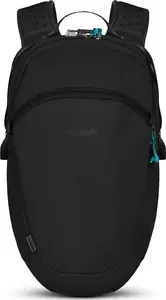 Mugursoma Pacsafe Eco 18L ECONYL melna — Pacsafe 18 L ekoloģiska pretzādzību mugursoma