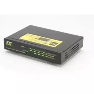 KTI Networks KSD-541-HP сетевой коммутатор Неуправляемый Fast Ethernet (10/100) Питание по Ethernet (PoE) Черный, Желтый