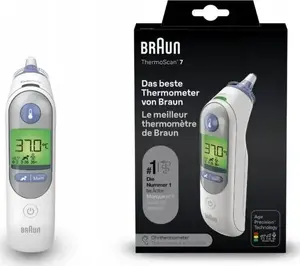 Инфракрасный ушной термометр BRAUN ThermoScan 7+ IRT6525WE — ушной термометр, инфракрасный, для измерения температуры