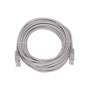 Ethernet patch cord Extralink Cat 5e UTP, 10 m, RJ-45–RJ-45, grey