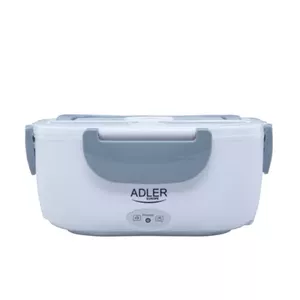 Электрический ланчбокс Adler AD 4474 серый, ёмкость 1,5 л, портативный подогреваемый контейнер для еды