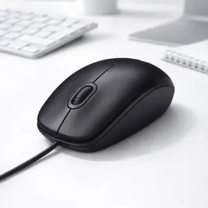 Logitech M90 проводная оптическая офисная мышь — 1000 DPI, подходит для левой и правой руки, USB Type‑A, чёрная