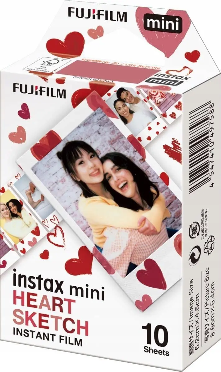 Fujifilm instax MINI Heart Sketch tūlītējās