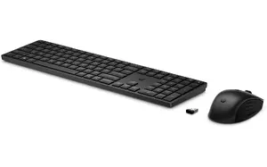 Комплект HP 650: беспроводная полноразмерная мембранная клавиатура и мышь, черный