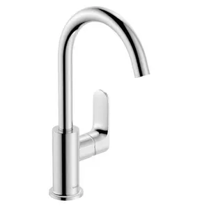 Смеситель для раковины hansgrohe Rebris S 210 с поворотным изливом и донным клапаном, хром