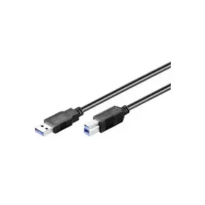 USB A to USB B cable Goobay 0.5 m USB 3.2 Gen 1 (5 Gbit/s) Black