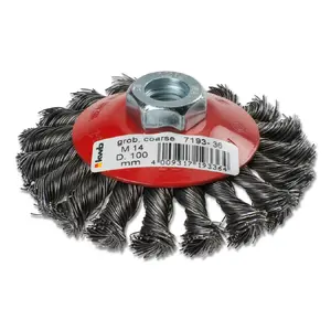 Wire wheel brush KWB 719336 10 cm diameter 1.4 cm shank