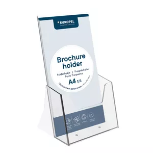 Sign holder Europel Brochure holder 1/3 A4 Polystyrene 110mm