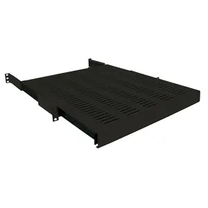 LogiLink SF1S85B Black Rack Accessory for 483 mm and 800 mm Cabinets with 35 kg Capacity and 1U Form Factor