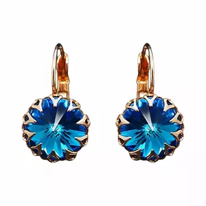 Auskari "Vintāžš III (Bermuda Blue)" ar Swarovski™ kristāliem