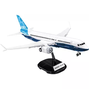 Building set Cobi Boeing 737-8 — 340 pieces, recommended age 7+, blue and white