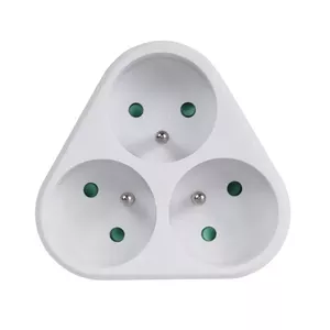 Power Plug Adapter Type E FR Type F White Maclean MCE214