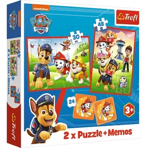 Пазл 2 в 1 memos The Dog Team in Action, TREFL — детский сборный пазл и игра на память
