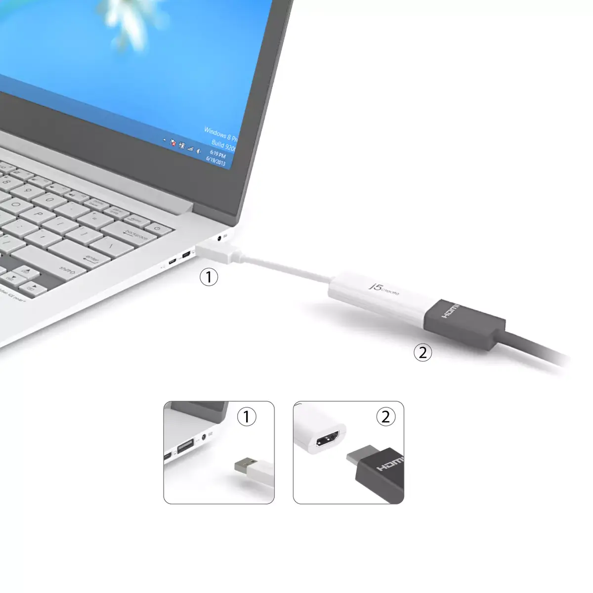 USB 3.0 HDMI Multi-Monitor Adapter j5create JUA254 Photo 3