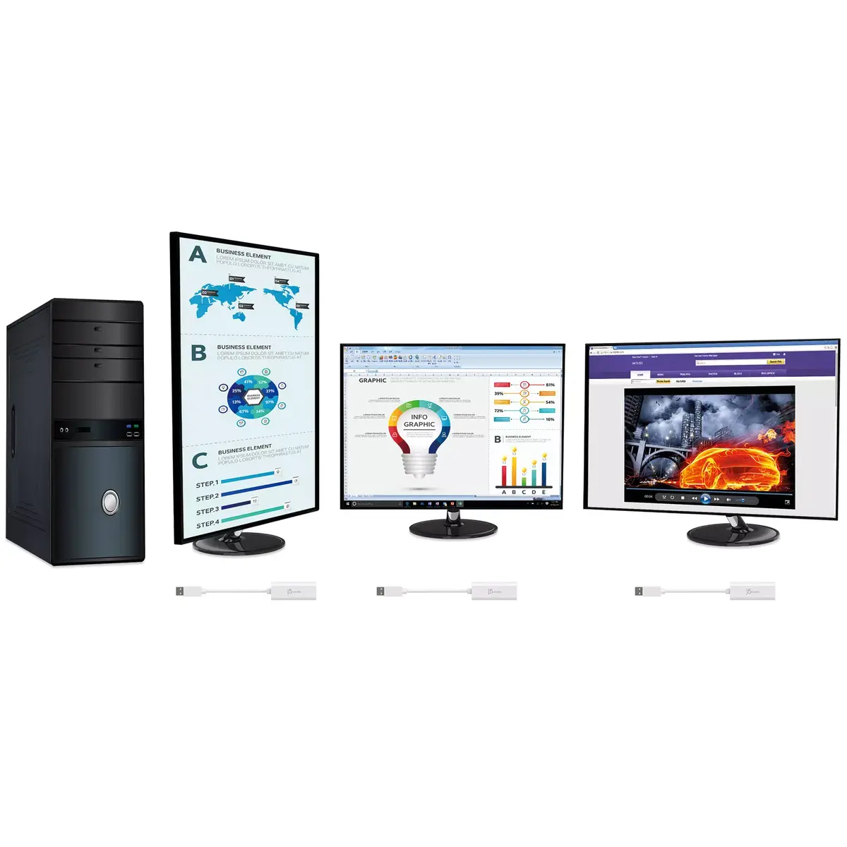 USB 3.0 HDMI Multi-Monitor Adapter j5create JUA254 Photo 5