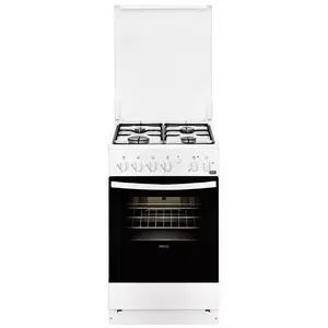 Brīvi stāvoša plīts Zanussi ZCK540G1WA Elektriskā Gāzes Balta 4 Gatavošanas zonas