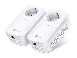 TP-Link TL-PA8010P KIT Powerline tīkla adapteris 1300 Mbit/s Gigabit Ethernet ar iebūvētu kontaktligzdu Balts 2 gab.