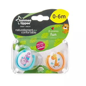 Bērnu knupītis Tommee Tippee Fun Style — ortodontiska silikona knupītis, vairākkrāsains
