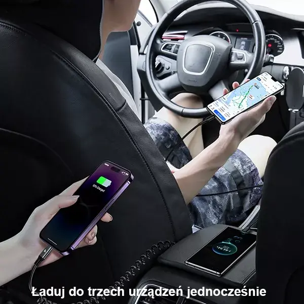usams CC167 авто зарядное — 2×USB‑C + 1×USB‑A, 60W Photo 4