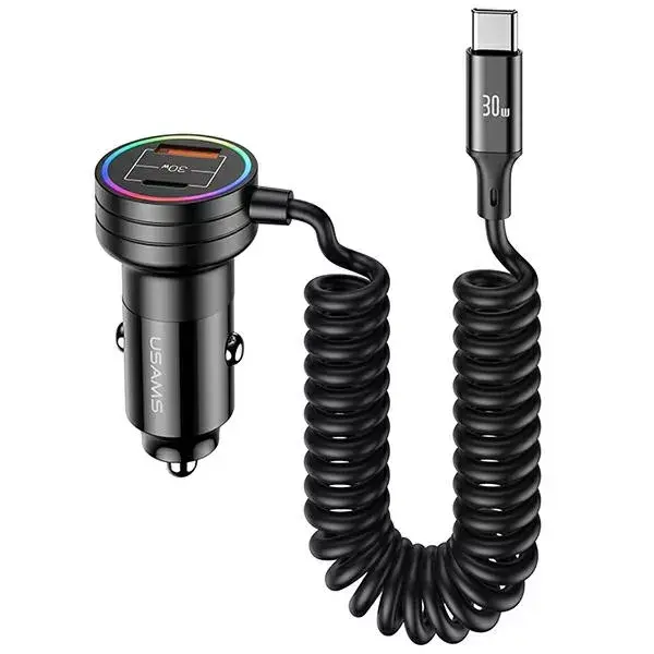 usams CC167 авто зарядное — 2×USB‑C + 1×USB‑A, 60W Photo 7