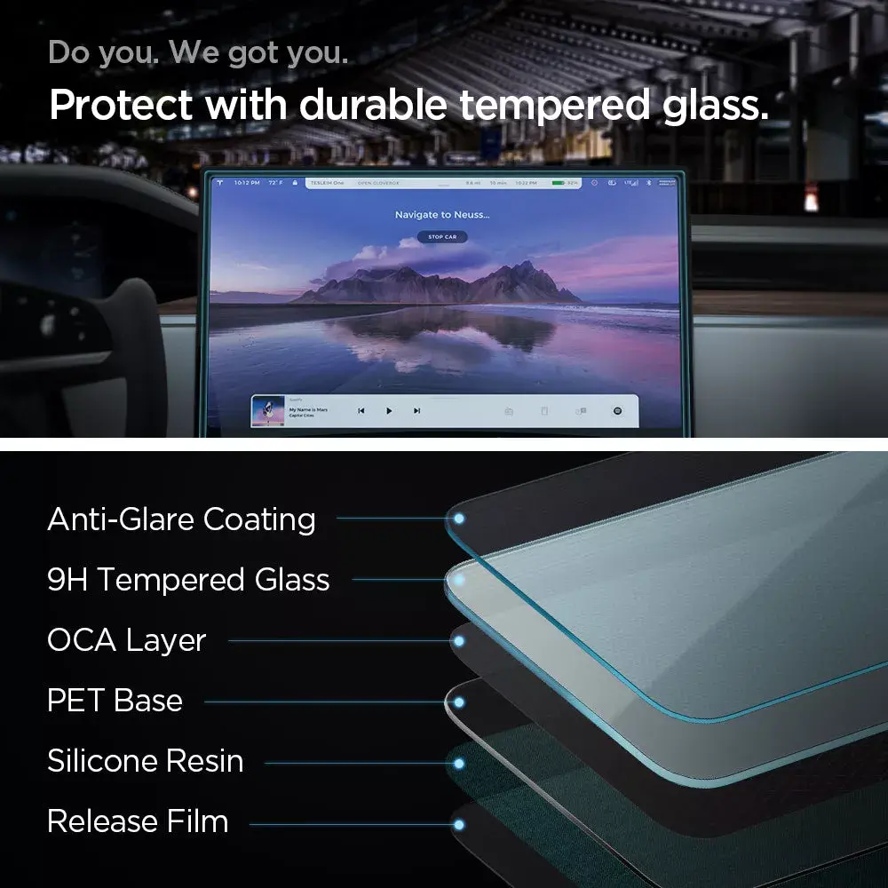 Spigen EZ FIT GLAS — Tesla Model S/X (2021–2023) 17" Photo 11