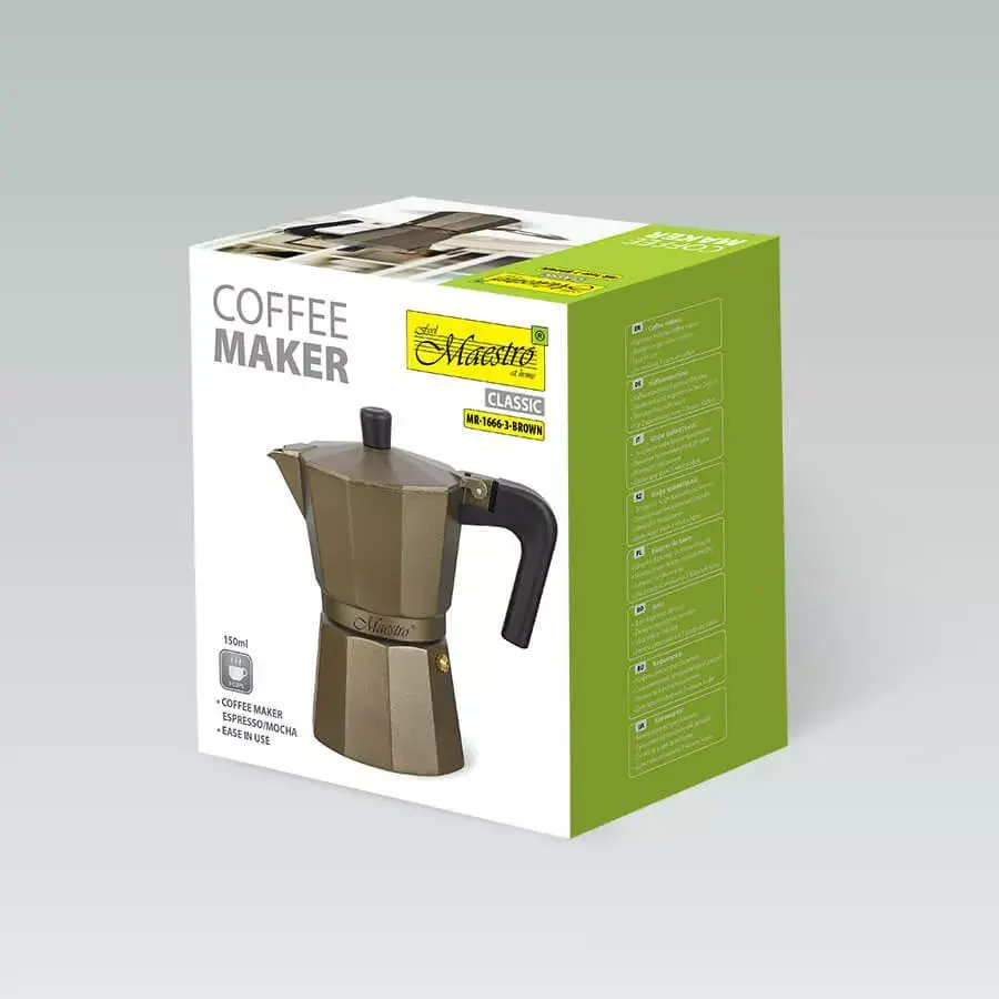 Moka pot Maestro MR-1666-3-BROWN 3 cups Photo 1