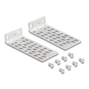 Mounting Kit DeLOCK 66236 Universal Rack Mounting Set 2 pieces Silver Metal
