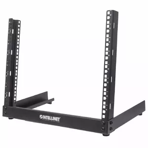 Open frame rack INTELLINET 8U 19" 465mm depth 2-post steel black
