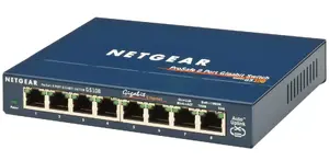 Network switch Netgear GS108 Unmanaged 8-port Gigabit (IEEE 802.3ab/802.3u/802.3i, 16 Gbit/s, MAC table 8000)