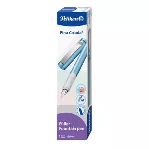 Fountain pen Pelikan Pina Colada — cartridge filling, blue metallic, plastic housing, 1 pc