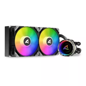 Sharkoon S80 RGB Корпус компьютера, Процессор All-in-one liquid cooler 12 cm Черный 1 шт