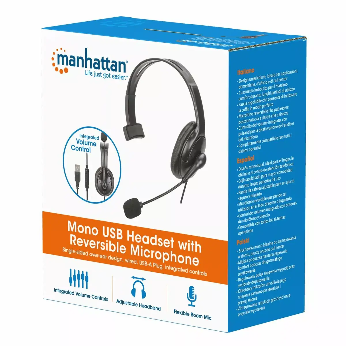 Austiņas Manhattan Mono Over-Ear Photo 6