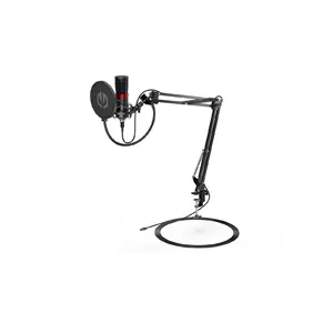 Datora mikrofons ENDORFY Solum Streaming, USB‑C vadu kardioīda, 48 kHz/16 bit, 18–21000 Hz, galda montāža, triecienamērītājs un pop filtrs
