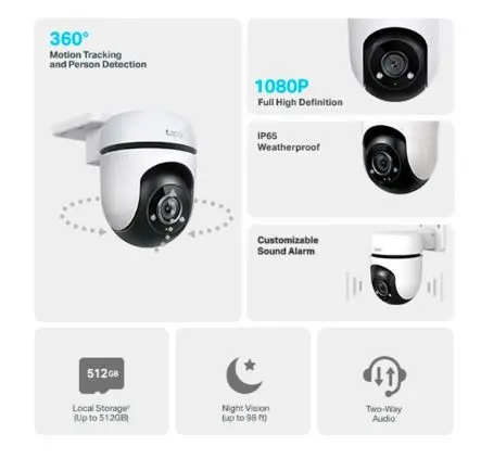 IP kamera TP‑Link Tapo C500 — āra 1080p pan/tilt Photo 17
