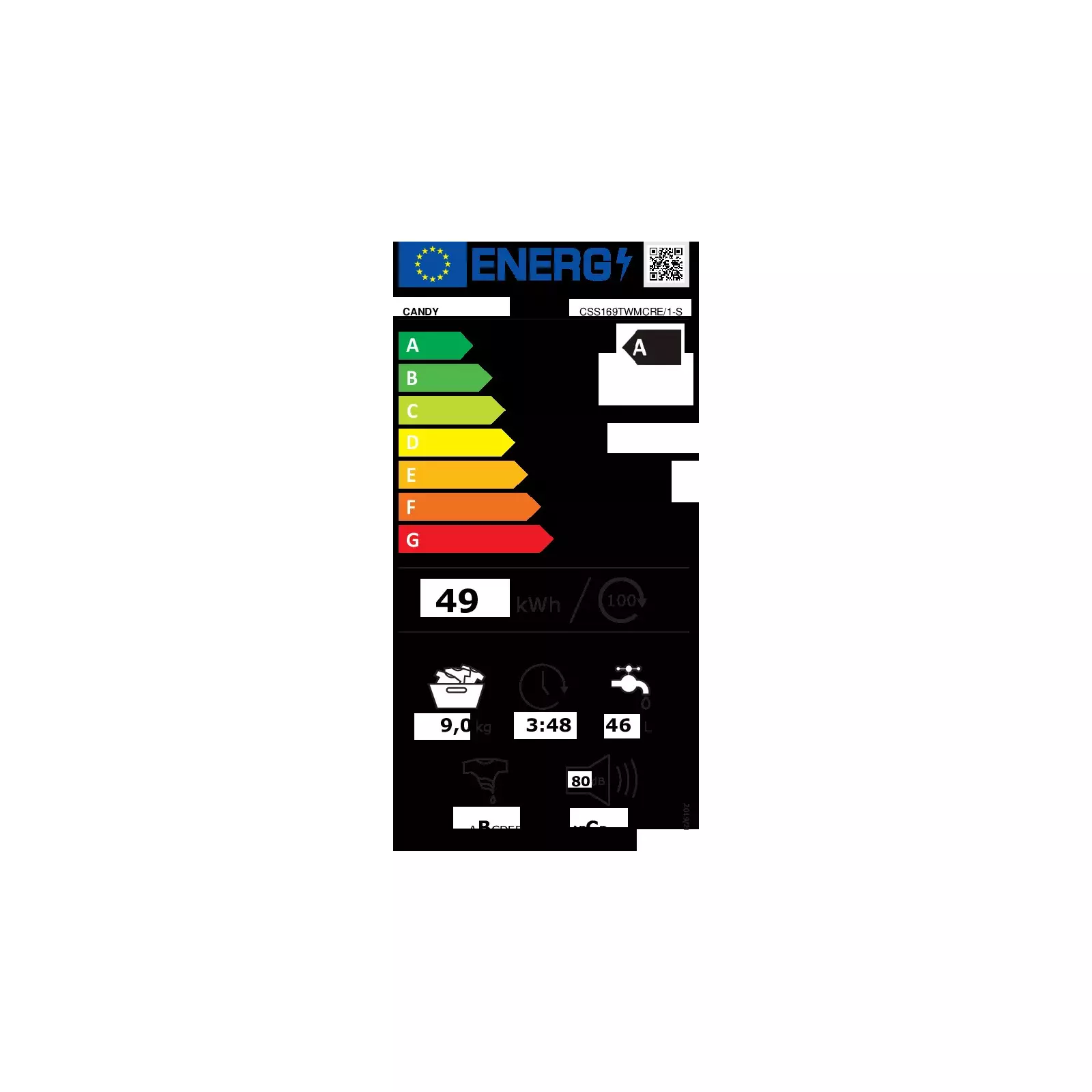 Candy Smart Inverter CSS169TWMCRE/1-S veļas mašīna Photo 2