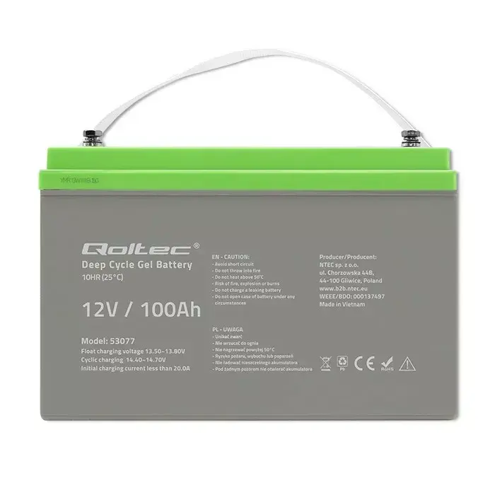 QOLTEC Deep Cycle Gel Battery 12V 100Ah Photo 5