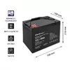 Qoltec 53075 AGM akumulators 12V 80Ah Photo 2