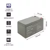 Battery QOLTEC Securit 12V 7Ah AGM Photo 2