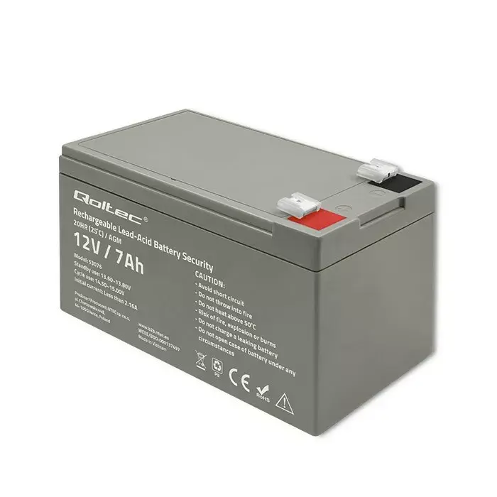 Battery QOLTEC Securit 12V 7Ah AGM Photo 6