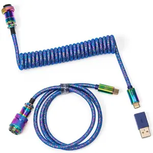 Savelkams USB-C—USB-C datu kabelis Keychron Cab-6 1,08 m, USB 3.2 Gen 1, zils