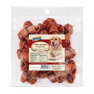 Жевательная кость Hilton Knotted Lamb Bone 6 см, 500 г — натуральное баранье лакомство для собак, 6 см, 500 г