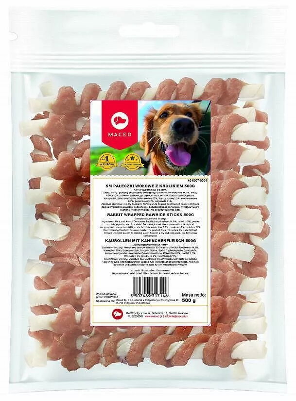 Suņu košļājamais MACED Rabbit Wrapped Rawhide