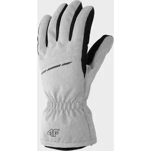 4f Женские лыжные перчатки H4Z22-RED002 Cool light grey melange r. XL