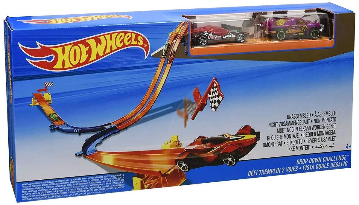 Hot Wheels DNN81 Transportlīdzekļa un trases