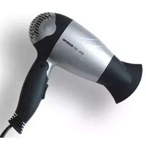 Фен ORAVA HD-400/S 1200 Вт, 2 температурных режима, чёрный/серебристый